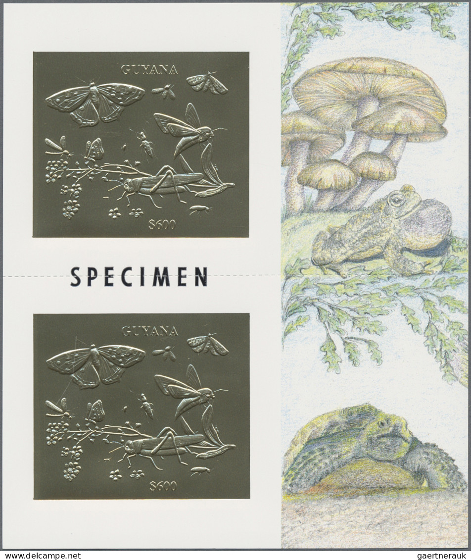 Thematics: Animals-insects: 1994, Fauna GOLD And SILVER Miniature Sheets Set Of - Sonstige & Ohne Zuordnung