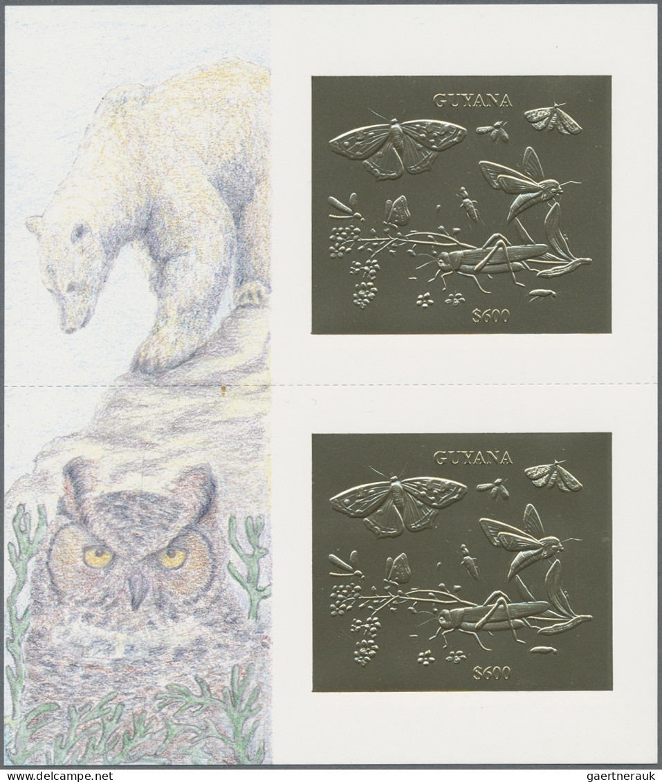 Thematics: Animals-insects: 1994, Fauna GOLD And SILVER Miniature Sheets Set Of - Other & Unclassified