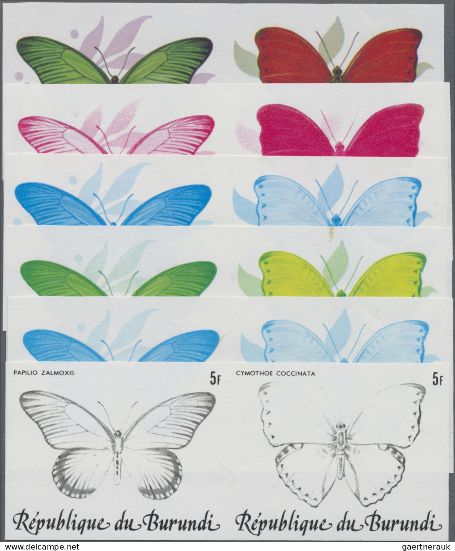 Thematics: Animals-butterflies: 1984, Burundi. Butterflies (Papilio Zalmoxis, Cy - Schmetterlinge