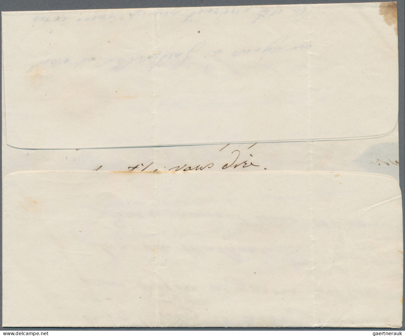 France -  Pre Adhesives  / Stampless Covers: 1852, Stampless "rayon Limitrophe" - Other & Unclassified