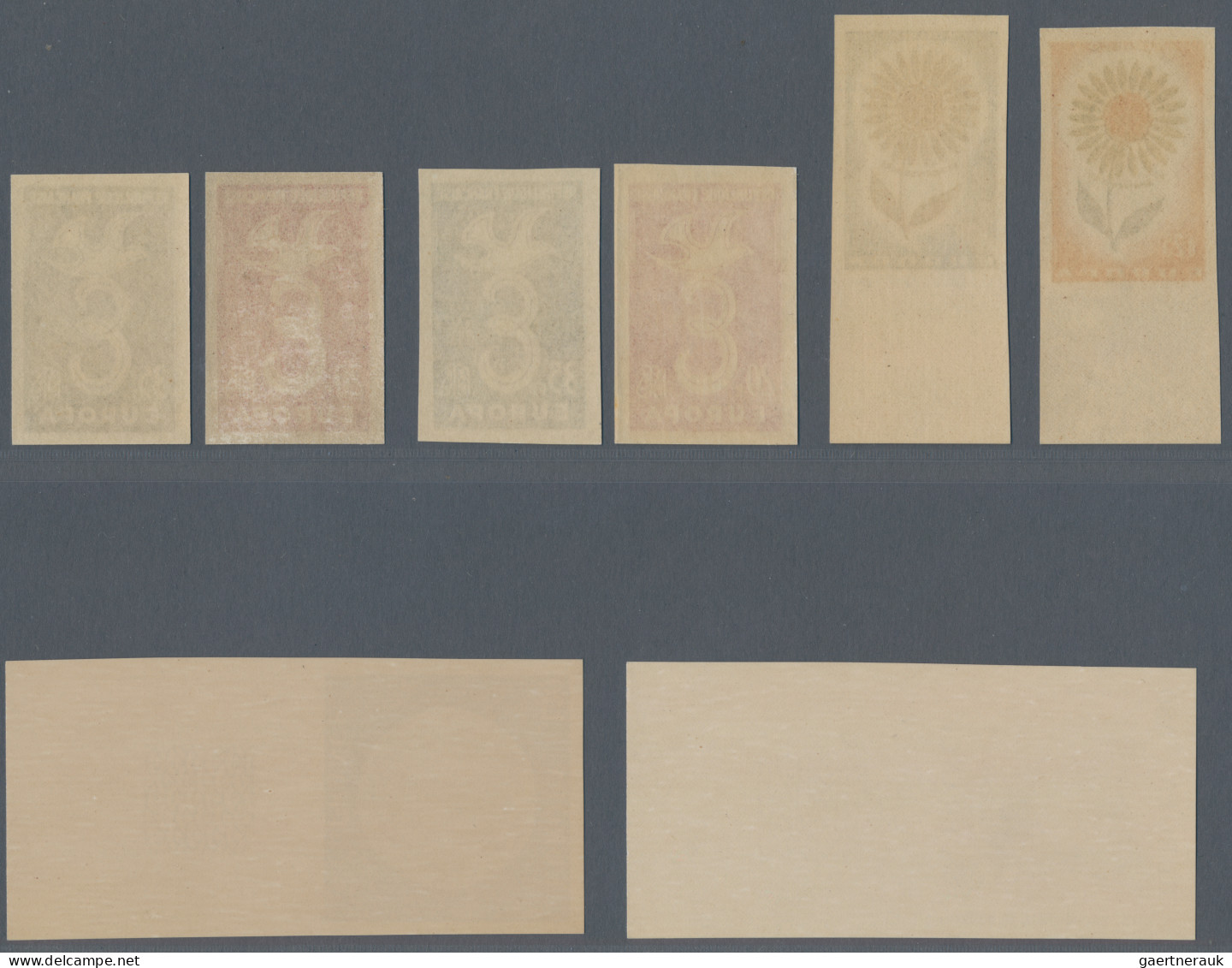 France: 1958/76, Imperforate Copies Of "Europa" Design Stamps, Four Sets Of Two - Unused Stamps