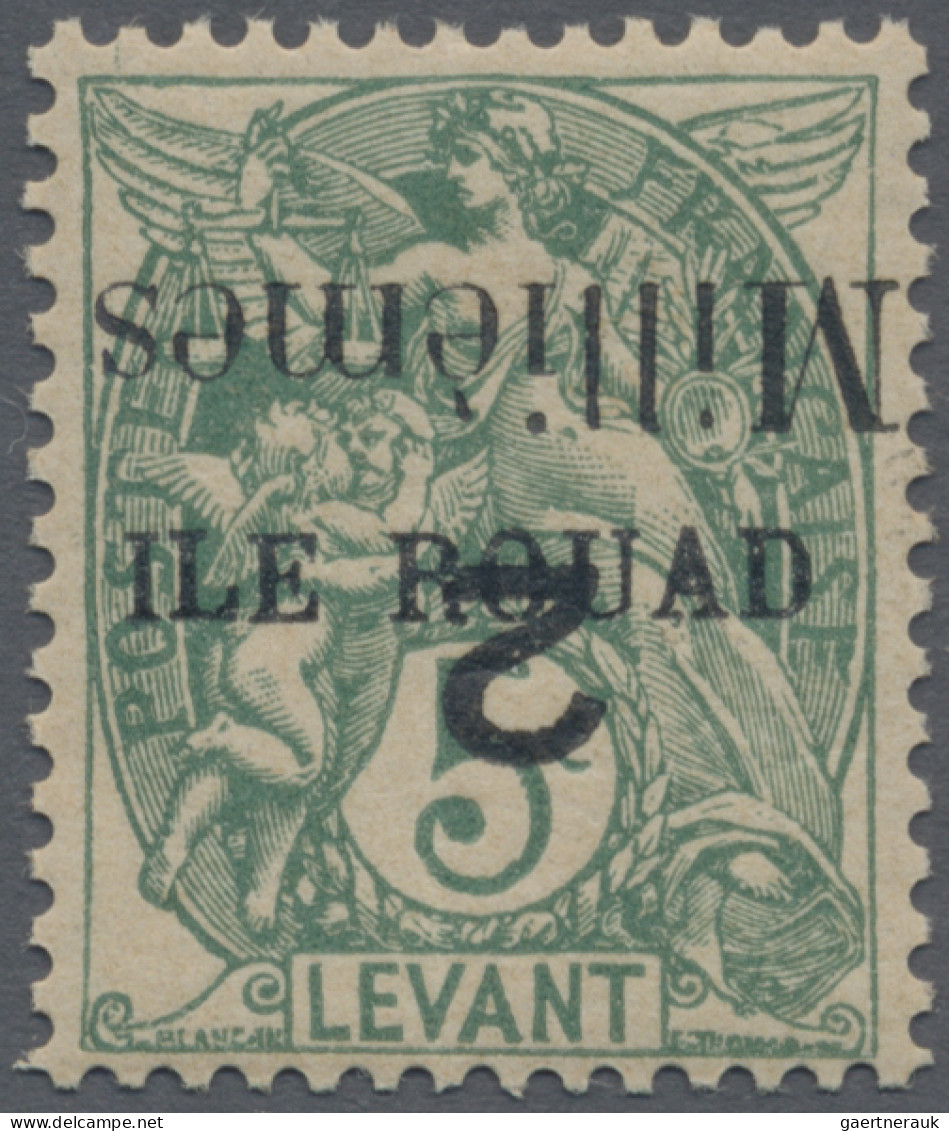 French PO In Egypt: 1921 ERROR "2 Millièmes" On 5c. Of ILE ROUAD On Levant, Vari - Other & Unclassified