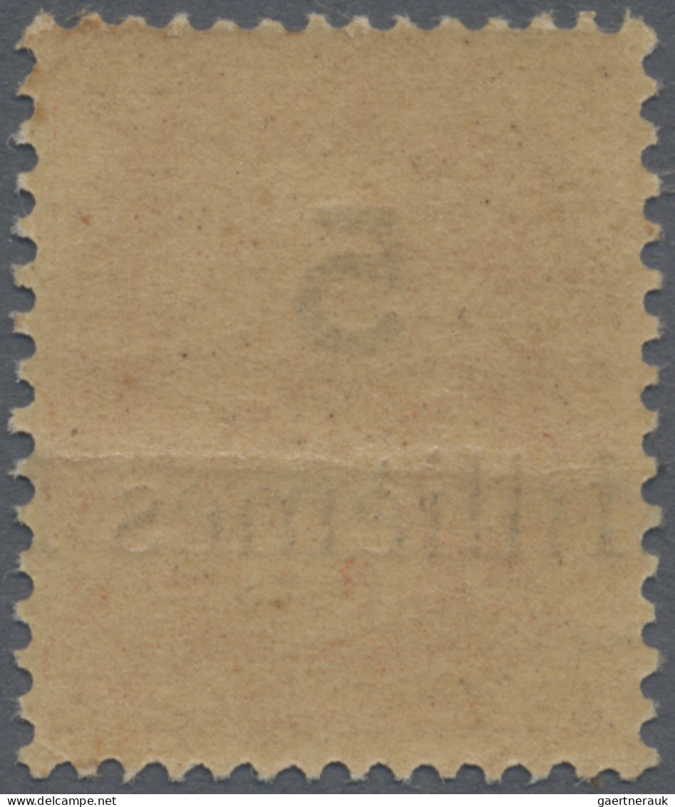 French PO In Egypt: 1921 ERROR "5 Millièmes" On 3c. Of Alexandria, Mint Never Hi - Sonstige & Ohne Zuordnung