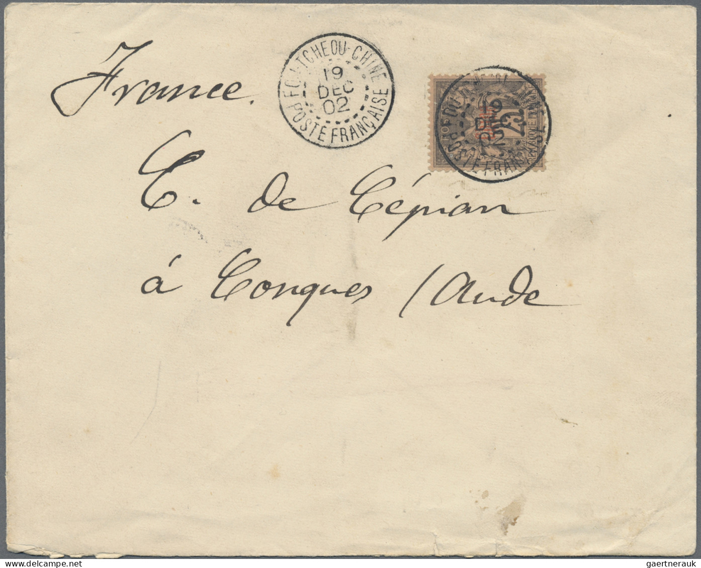 French Post In China: 1894/1903, Group Of Four Covers (three To France) From Han - Other & Unclassified