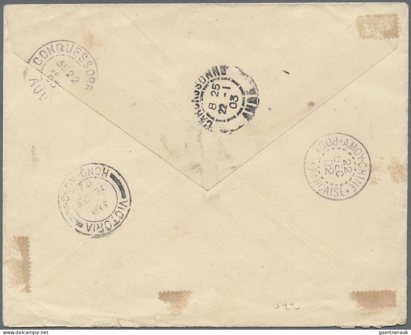 French Post In China: 1894/1903, Group Of Four Covers (three To France) From Han - Other & Unclassified