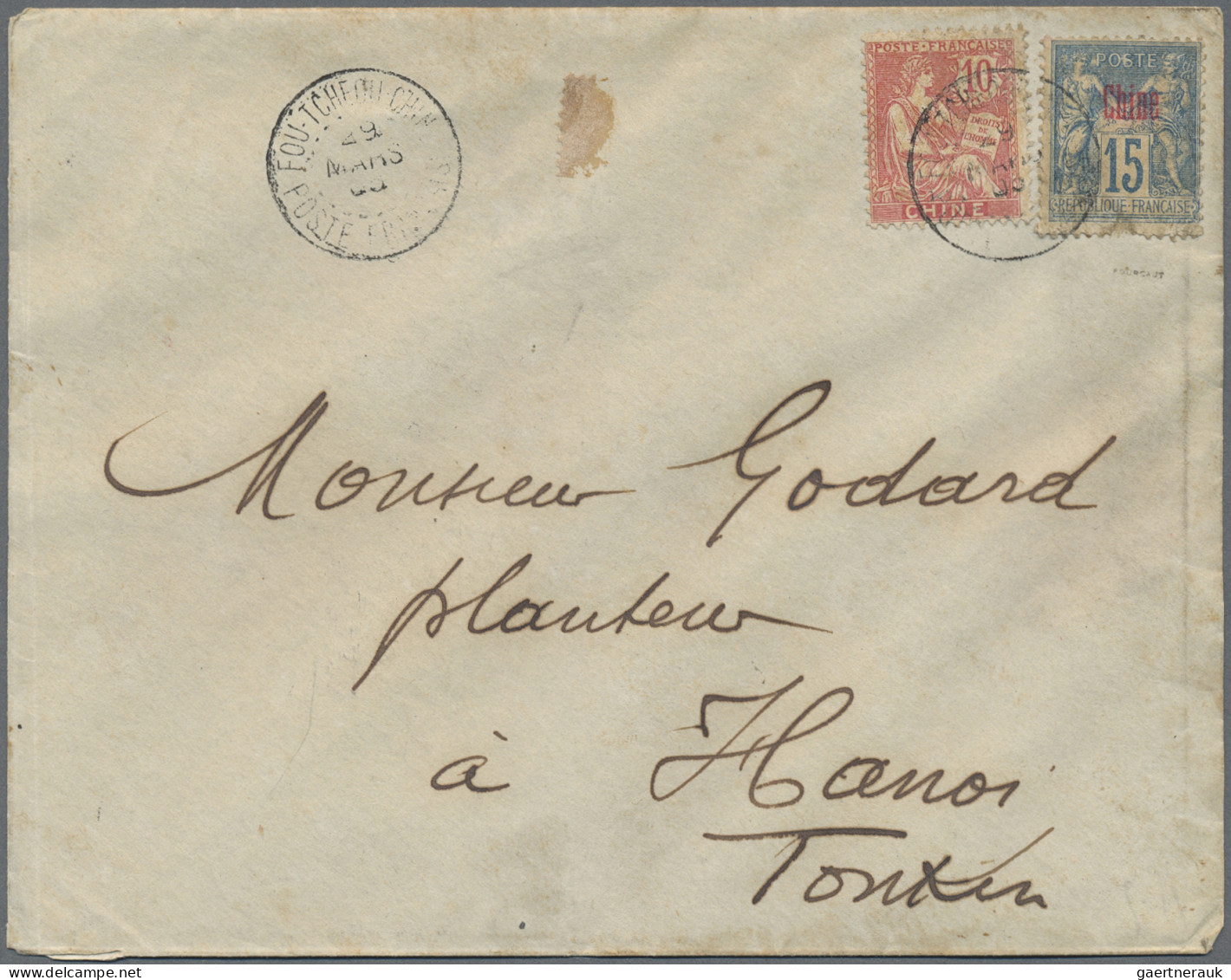 French Post In China: 1894/1903, Group Of Four Covers (three To France) From Han - Other & Unclassified