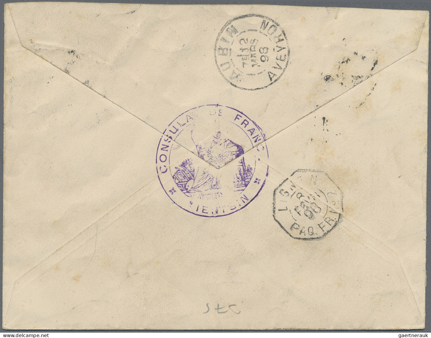 French Post in China: 1894/1903, group of four covers (three to France) from Han