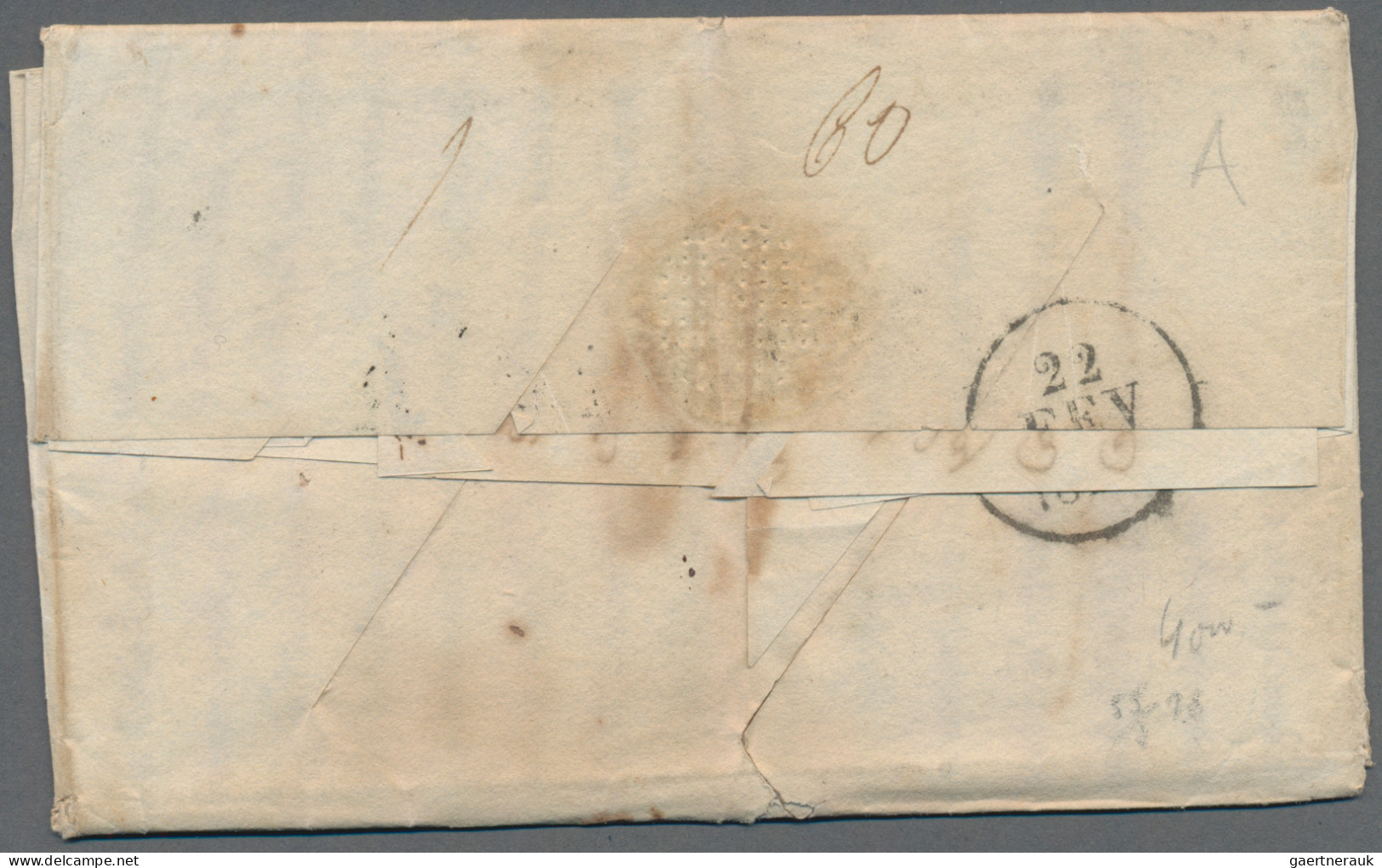 France: 1825, ''COLONIES PAR LA FLOTTE'' - Fine Shipmail-cancellation (80%) In B - Autres & Non Classés