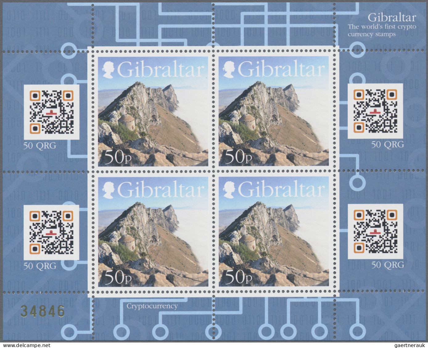 Gibraltar: 2018, Mini-sheet ''The World's First Crypto Currency Stamps'', This I - Gibraltar