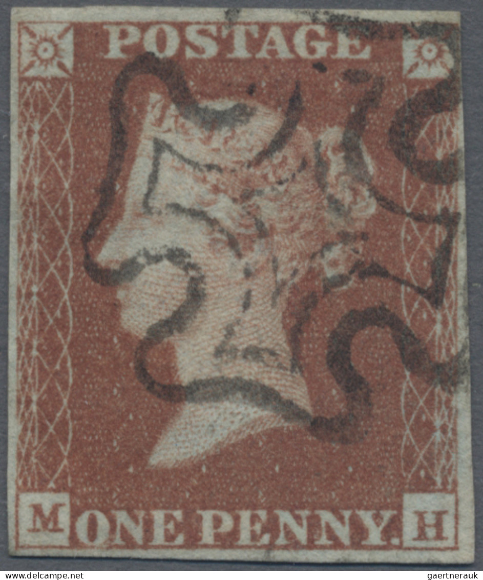 Great Britain: 1840/1841, Matched Pair: 1d. Black And 1d. Red, Both Plate 10 And - Oblitérés