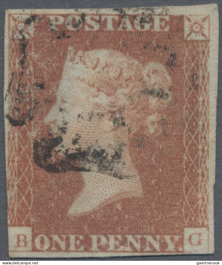 Great Britain: 1840/41 1d. Black Lettered B-G From Plate 11, Used With The So-ca - Oblitérés