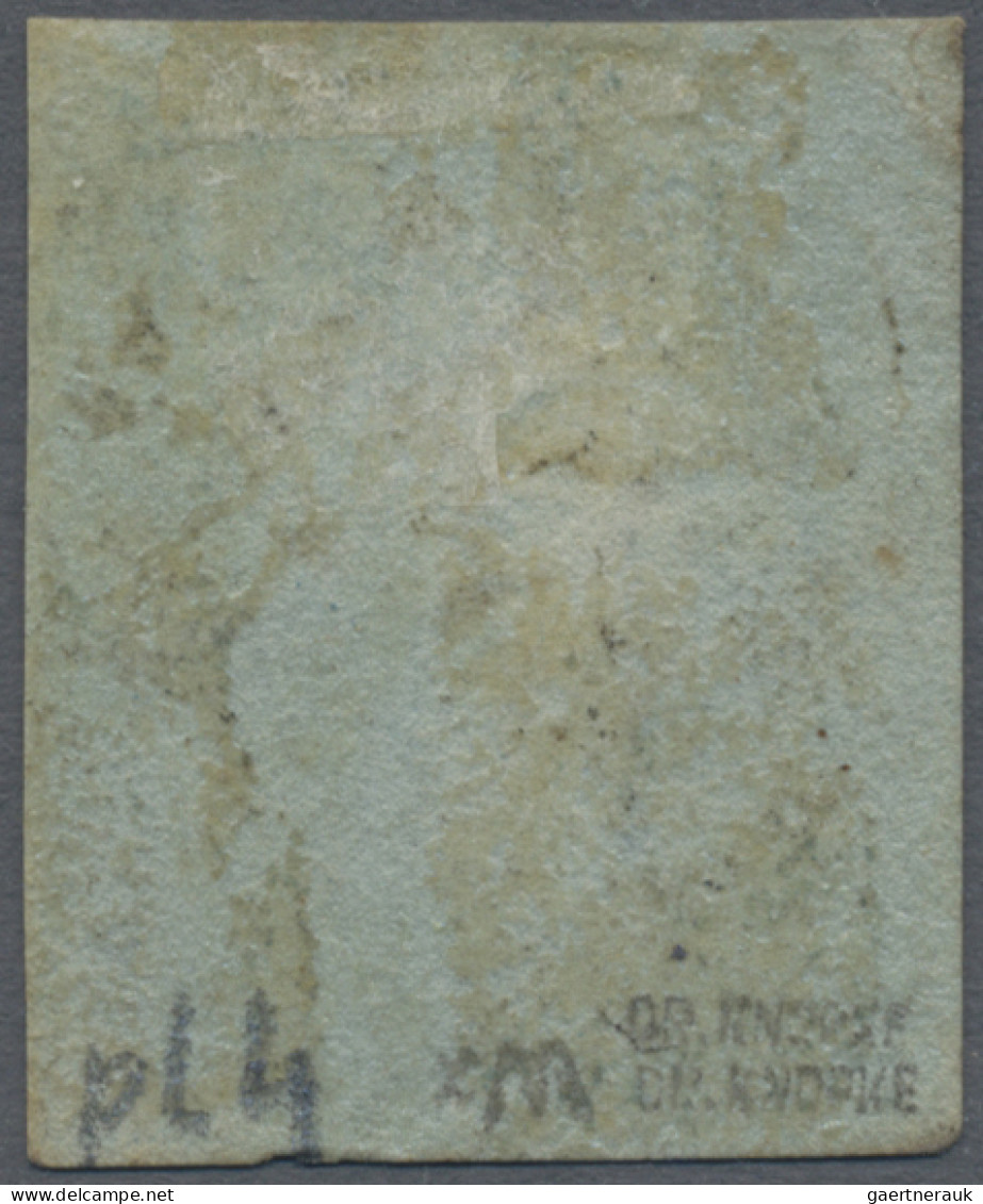 Great Britain: 1840/1841, Inverted Watermark, Four Used Stamps: 1d. Black, Plate - Oblitérés