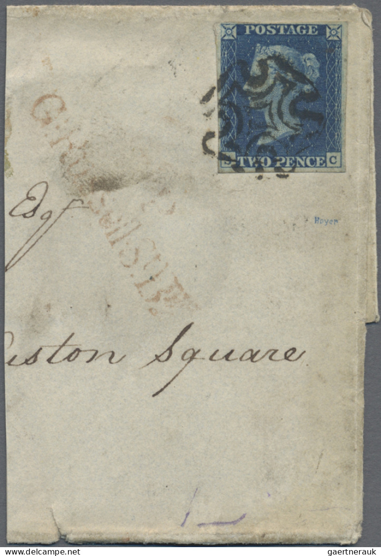 Great Britain: 1840, 2d. Deep Full Blue, Plate 1, Lettered "S-C", Bright Colour - Other & Unclassified