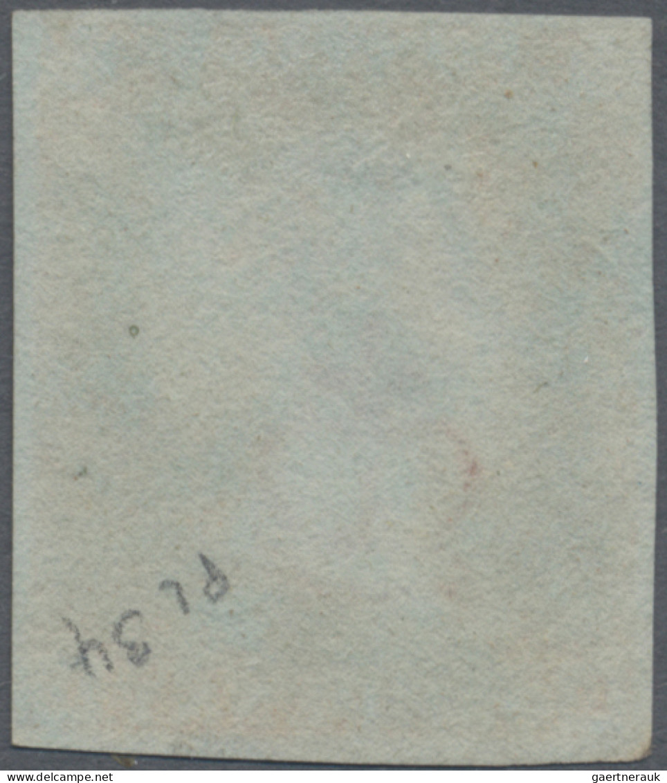 Great Britain: 1841 1d. Red-brown On Bluish Paper, Lettered R-D, Plate 34, Used - Andere & Zonder Classificatie