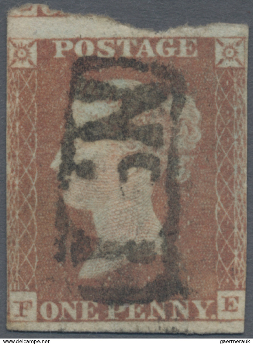 Great Britain: 1845/1848, 1d. Red, Plate 77, Lettered "F-E", Fresh Colour, Verti - Used Stamps
