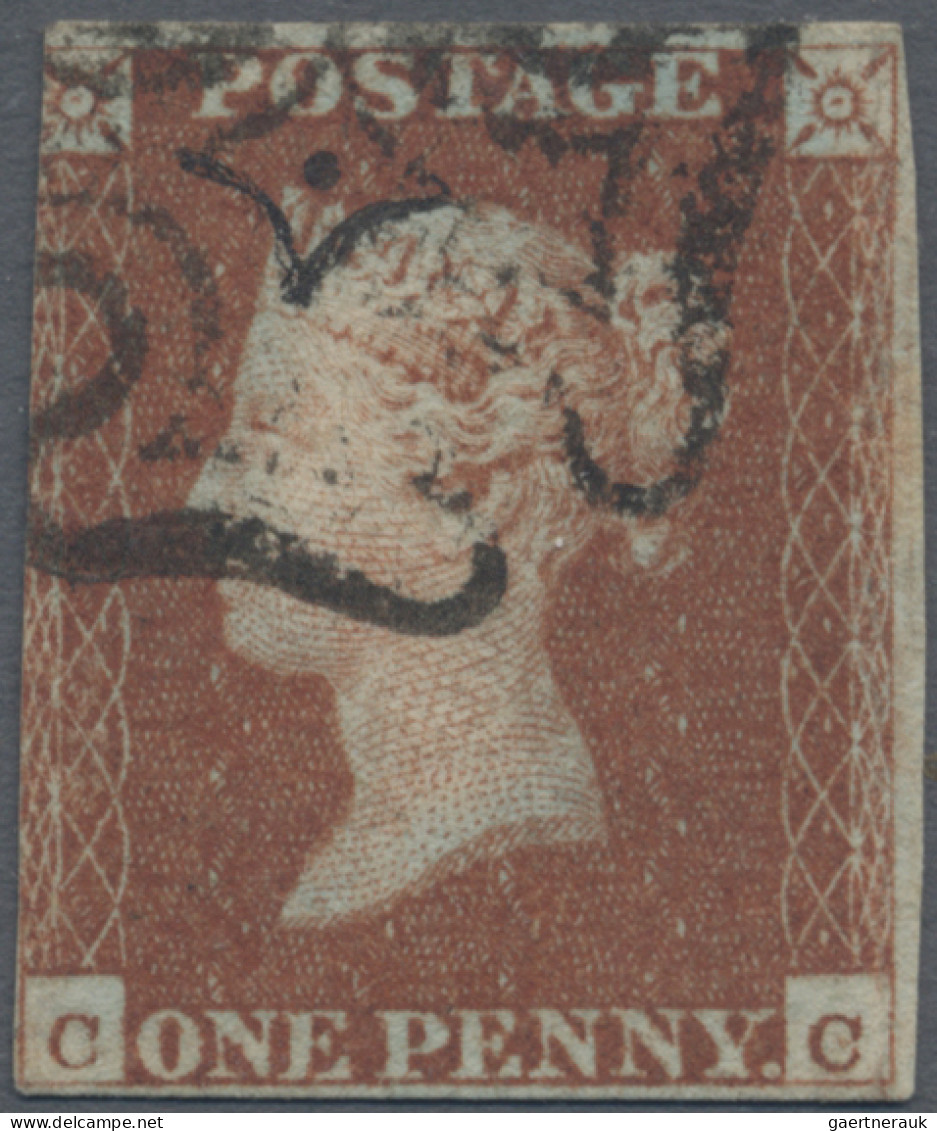 Great Britain: 1841 1d. Red-brown, Lettered C-C, Used And Cancelled By Scarce MC - Other & Unclassified