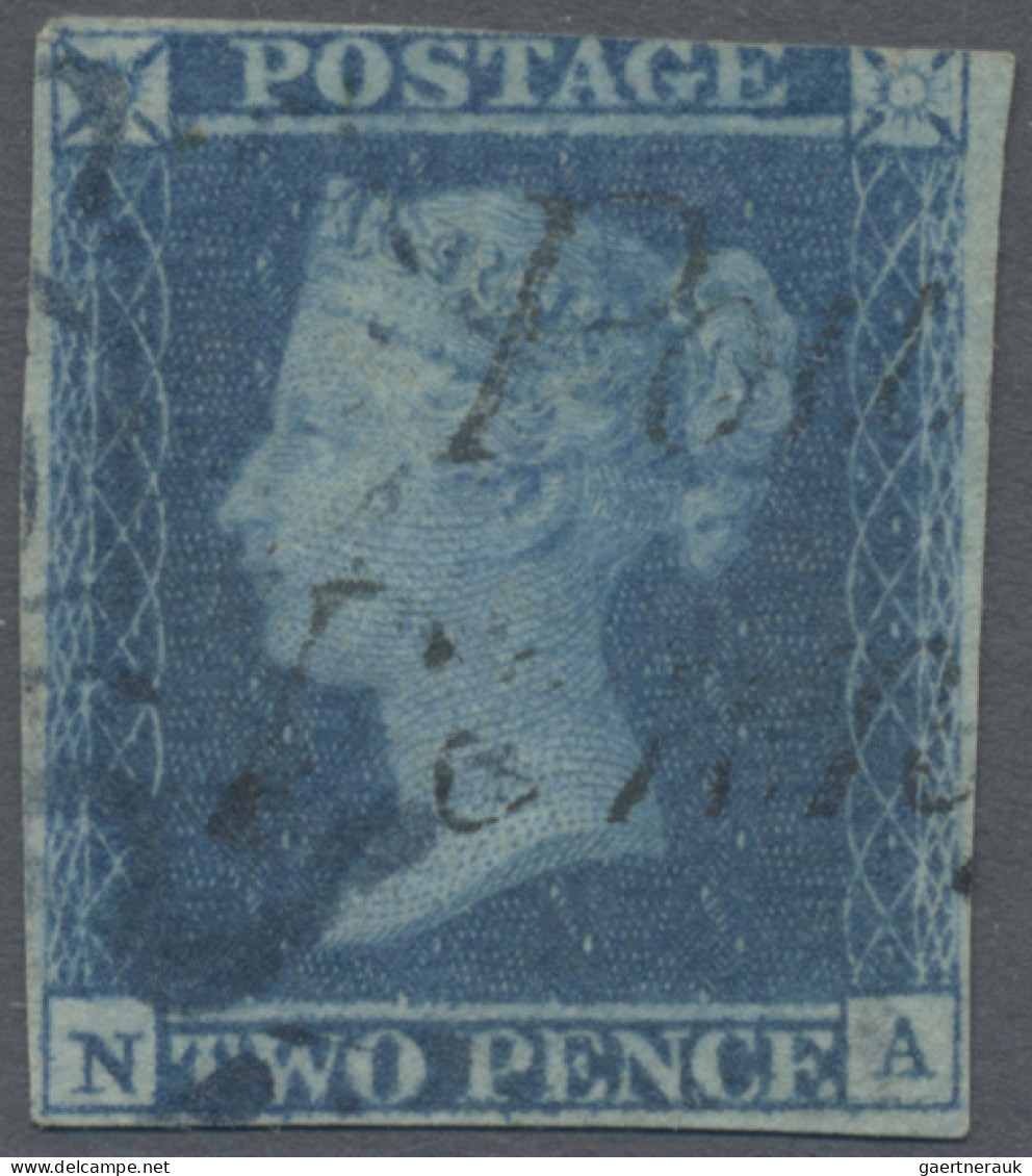 Great Britain: 1841, 2d. Blue "white Line", Plate 3, Lettered "N-A", Fresh Colou - Used Stamps