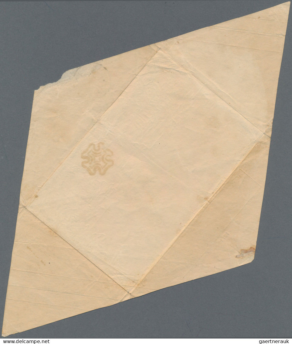 Great Britain - Postal Stationary: 1840, Mulready Envelope 1d., Stereo A134, Use - 1840 Mulready Envelopes & Lettersheets