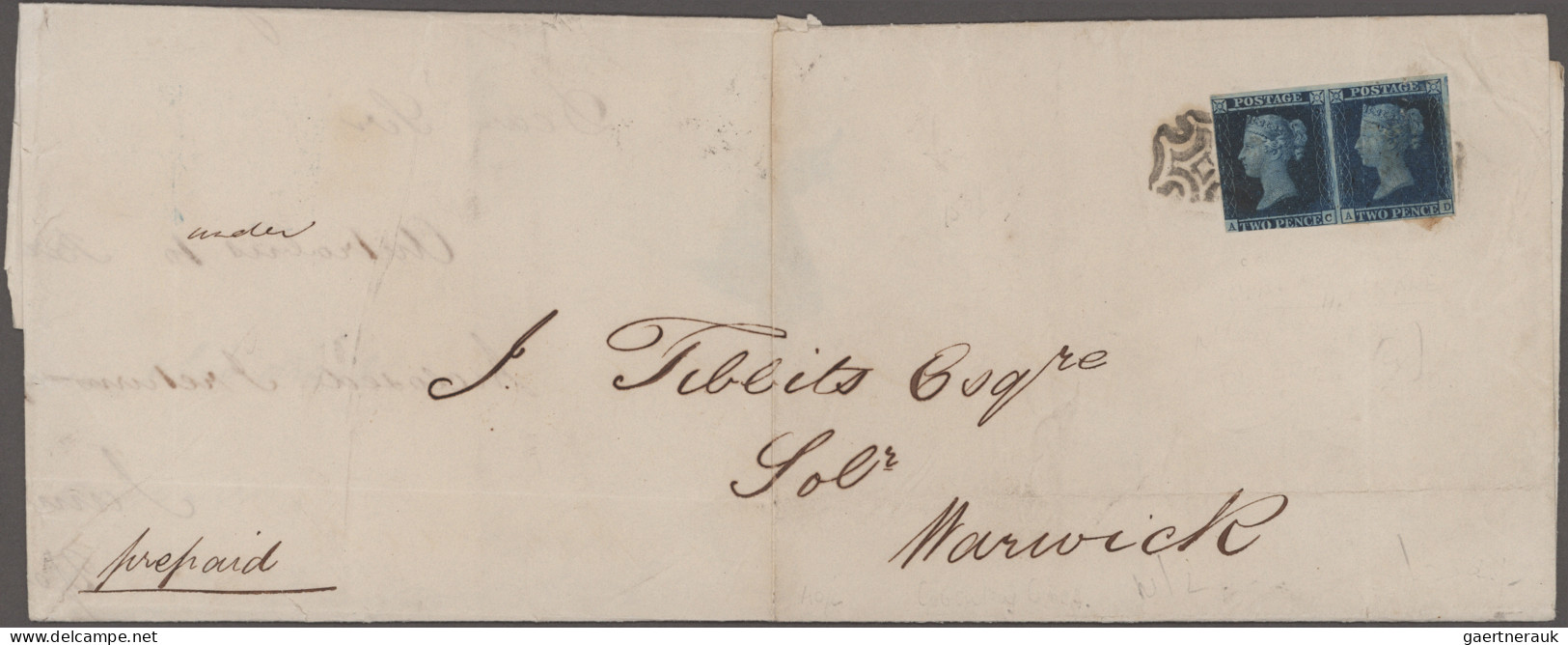 Great Britain - Post Marks: 1843 "Coventry" Maltese Cross Used As Obliterator On - Postmark Collection