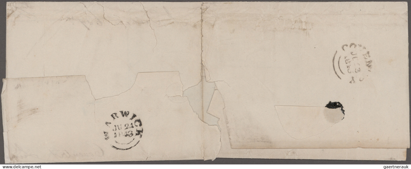 Great Britain - Post Marks: 1843 "Coventry" Maltese Cross Used As Obliterator On - Postmark Collection