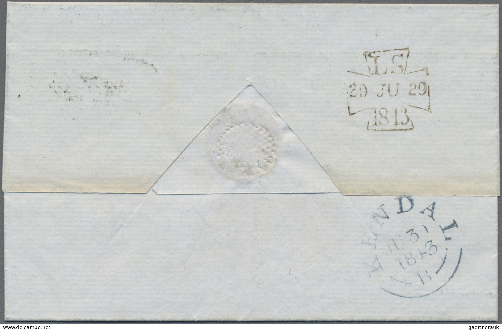 Great Britain - Post Marks: 1843, London, Number "4" MALTESE CROSS: 1d Red-brown - Poststempel