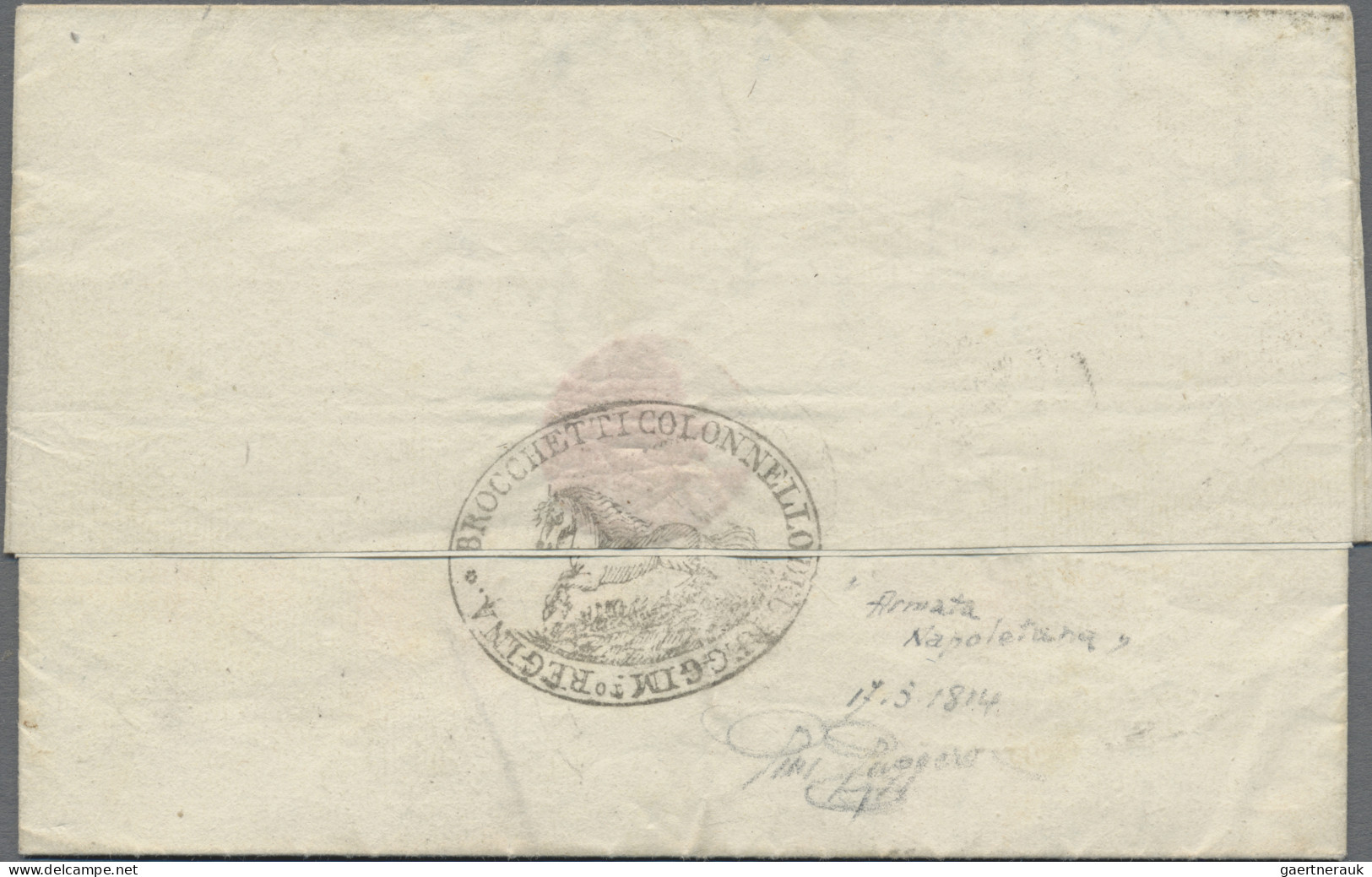 Italy -  Pre Adhesives  / Stampless Covers: 1814, Letter Addressed For Bagnolo, - 1. ...-1850 Vorphilatelie