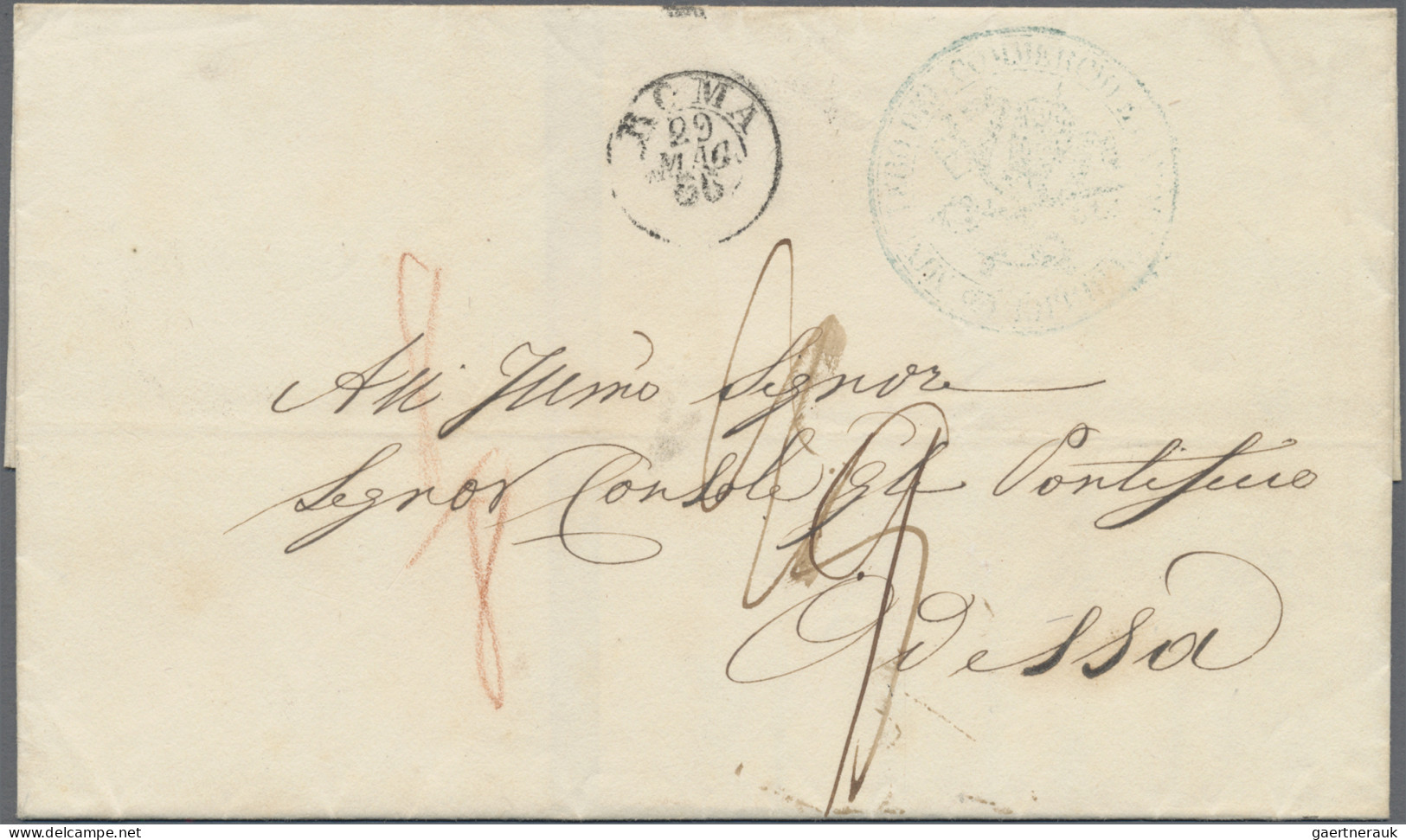 Italy -  Pre Adhesives  / Stampless Covers: 1855 (Rome - Vienna - Krakau - Lembe - ...-1850 Préphilatélie