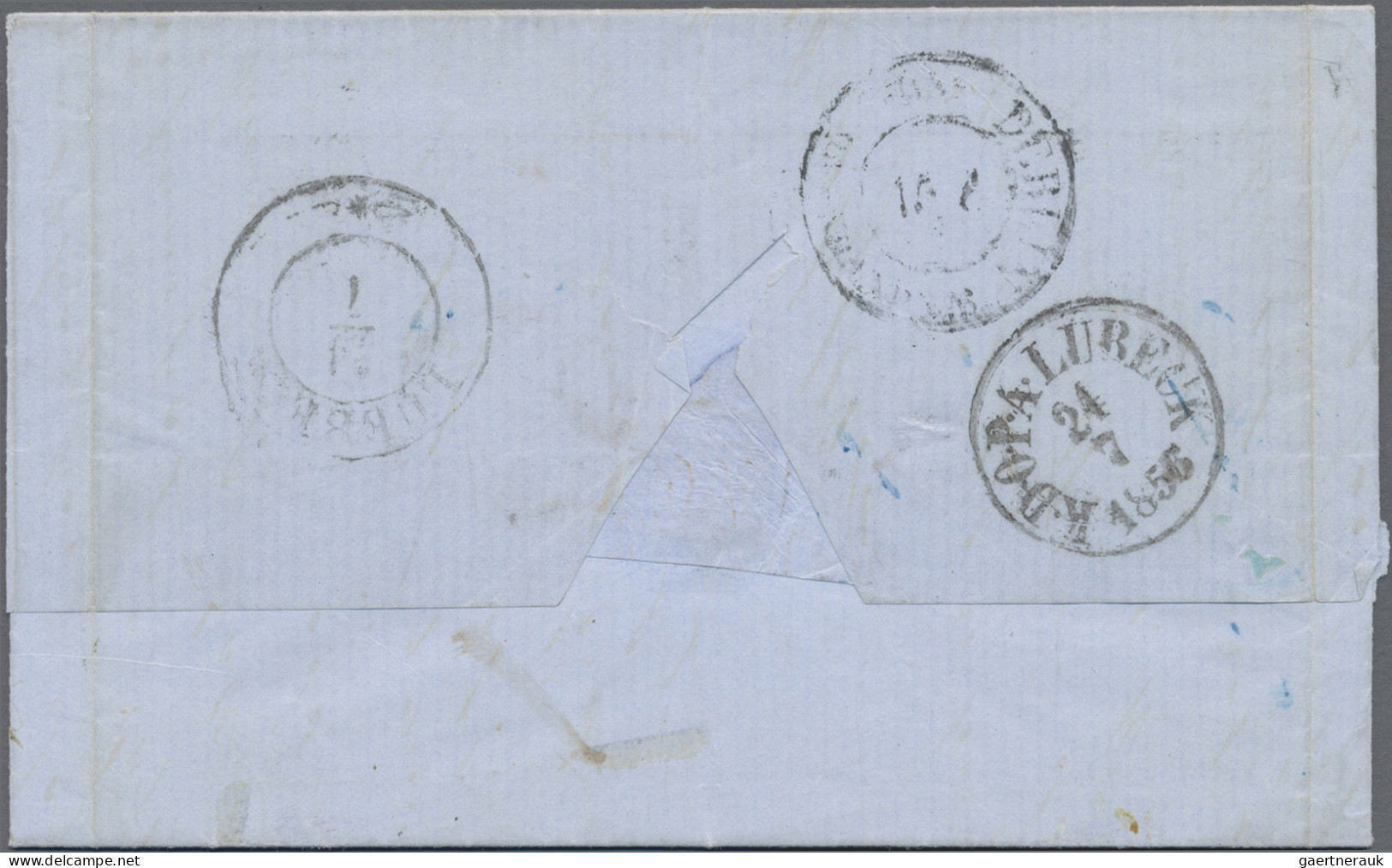 Italy -  Pre Adhesives  / Stampless Covers: 1856 (Roma - Vienna - Berlin - Lübec - 1. ...-1850 Vorphilatelie