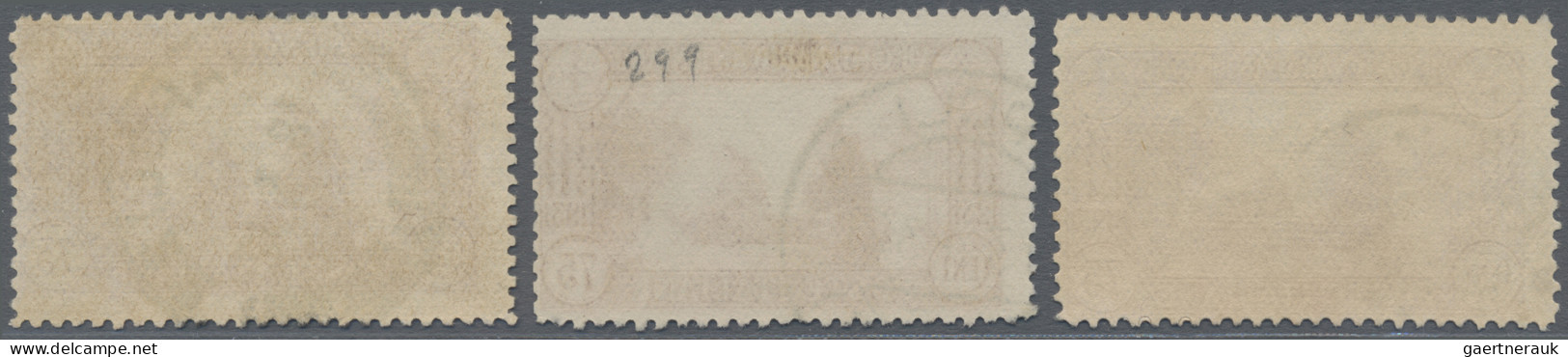 Italy: 1931, 75 C "S. Antonio" Perforation 12 (instead Of 14), Three Items, All - Afgestempeld