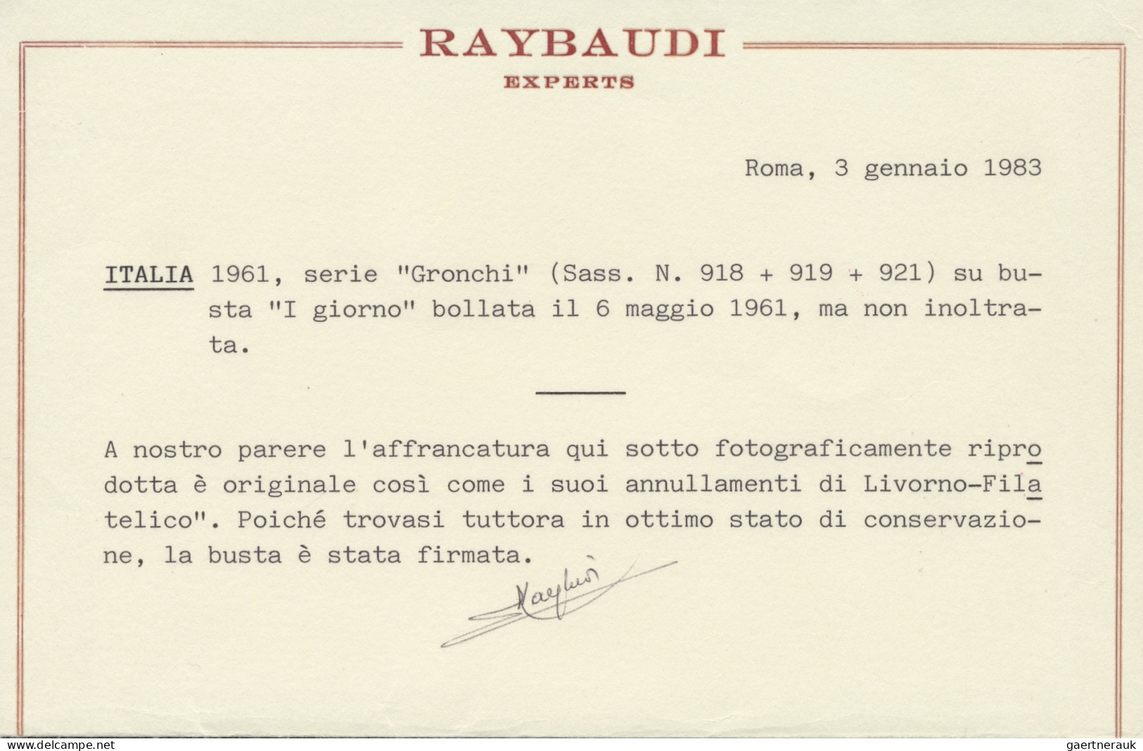 Italy: 1961, Reise Des Italienischen Staatspräsidenten Nach Südamerika, Der Ursp - 1961-70: Marcophilie