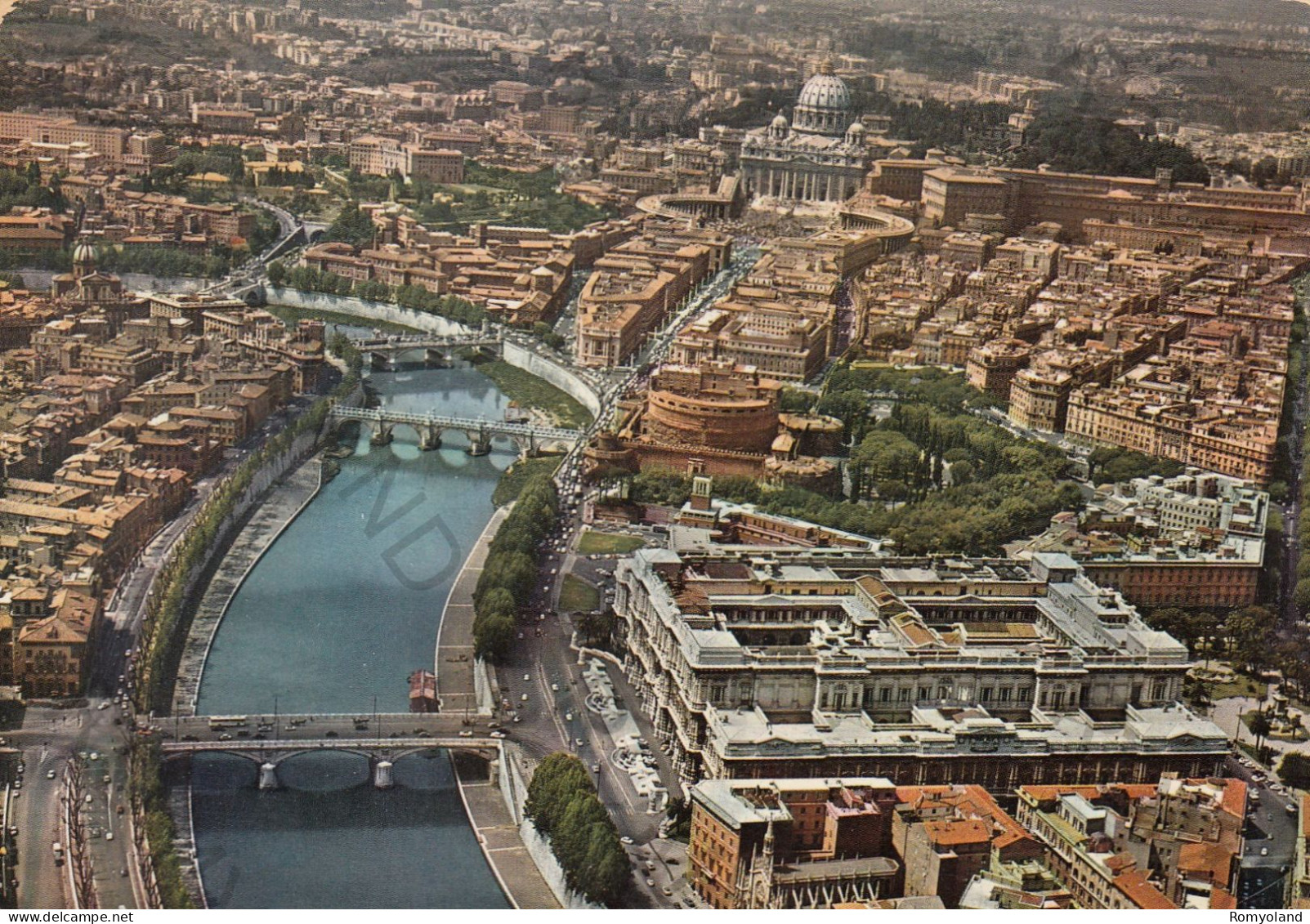 CARTOLINA  ROMA,LAZIO-PANORAMA-STORIA,MEMORIA,CULTURA,RELIGIONE,CRISTIANESIMO,BELLA ITALIA-VIAGGIATA 1972 - Panoramische Zichten, Meerdere Zichten