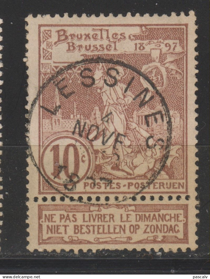 COB 73 Oblitération Centrale LESSINES - 1894-1896 Tentoonstellingen