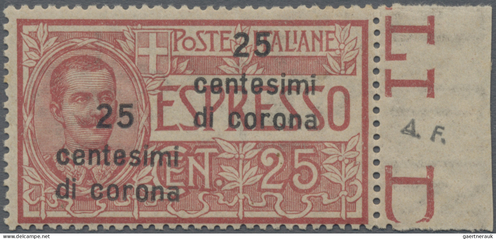 Italy - Venezia Giulia: 1921, 25 C On 25 C Express Stamp, DOUBLE Overprint (one - Venezia Giulia