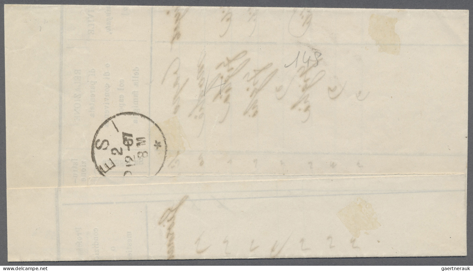 Italy - Post Marks: MONSANO: Circular From Monsano To Jesi, Franked With 1 Cente - Marcophilia