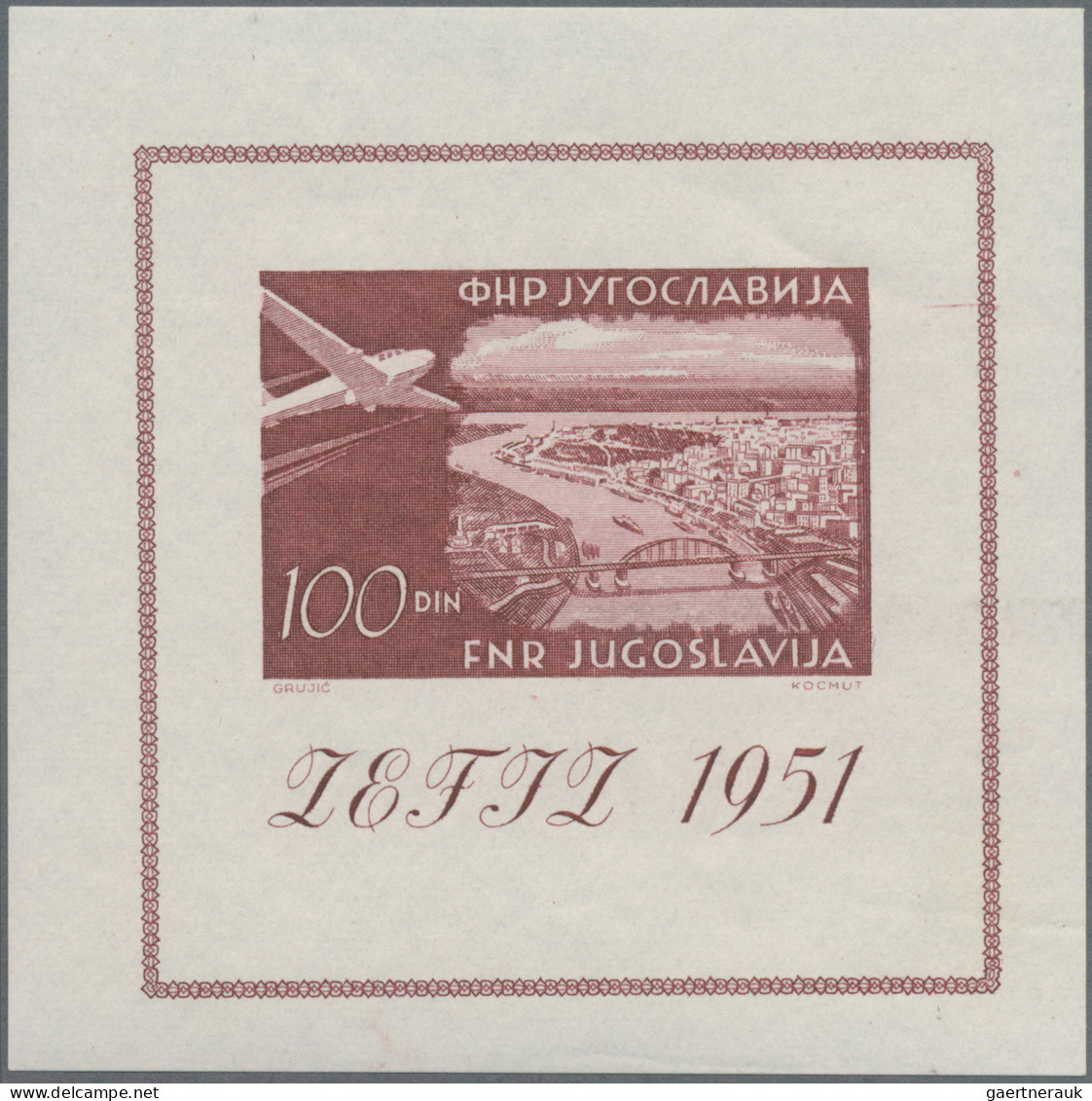 Yugoslavia: 1951, 1961, Briefmarkenausstellung ZEFIZ, 2 postfrische Blocks, dazu