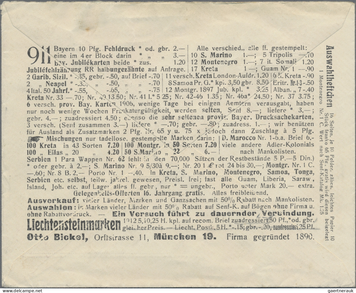 Liechtenstein: 1912/1917, 5-25 H. Fürst Auf Gestr. Bzw. Normalem Papier Kompl. S - Lettres & Documents