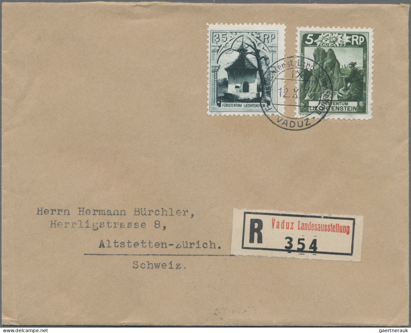 Liechtenstein: 1934, LIBA, 3 Saubere R-Briefe Und 1 R-LP-GA-Karte Alle Mit LIBA- - Covers & Documents