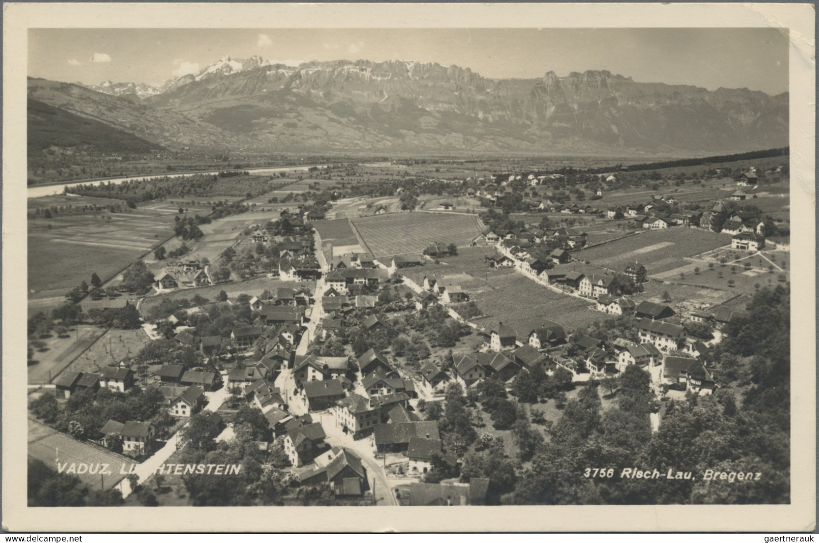 Liechtenstein: 1934, LIBA, 4 saubere Belege, dabei eine 10 Rp. GA-Karte, alle mi