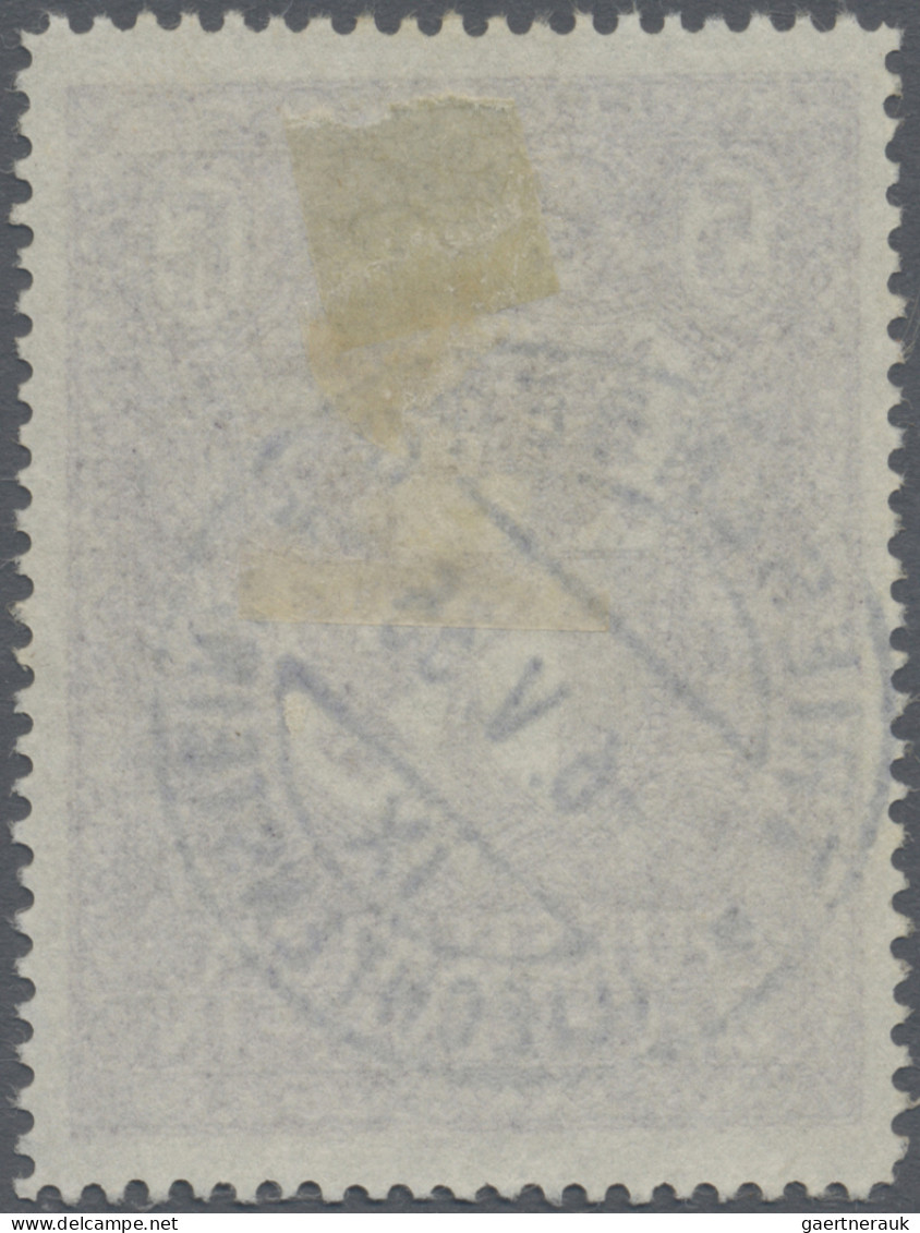 Liechtenstein: 1933, Freimarke 5 Fr Schwarzrotviolett, Gestempelt "TRIESENBERG I - Used Stamps