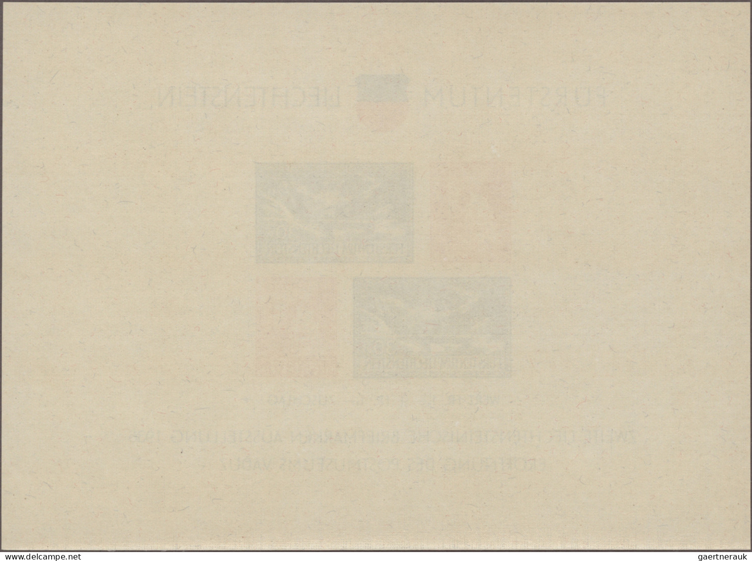 Liechtenstein: 1936/1952, Einige Bessere Marken U. Blocks, Bl.2-5, Mi 304/05 A, - Ungebraucht