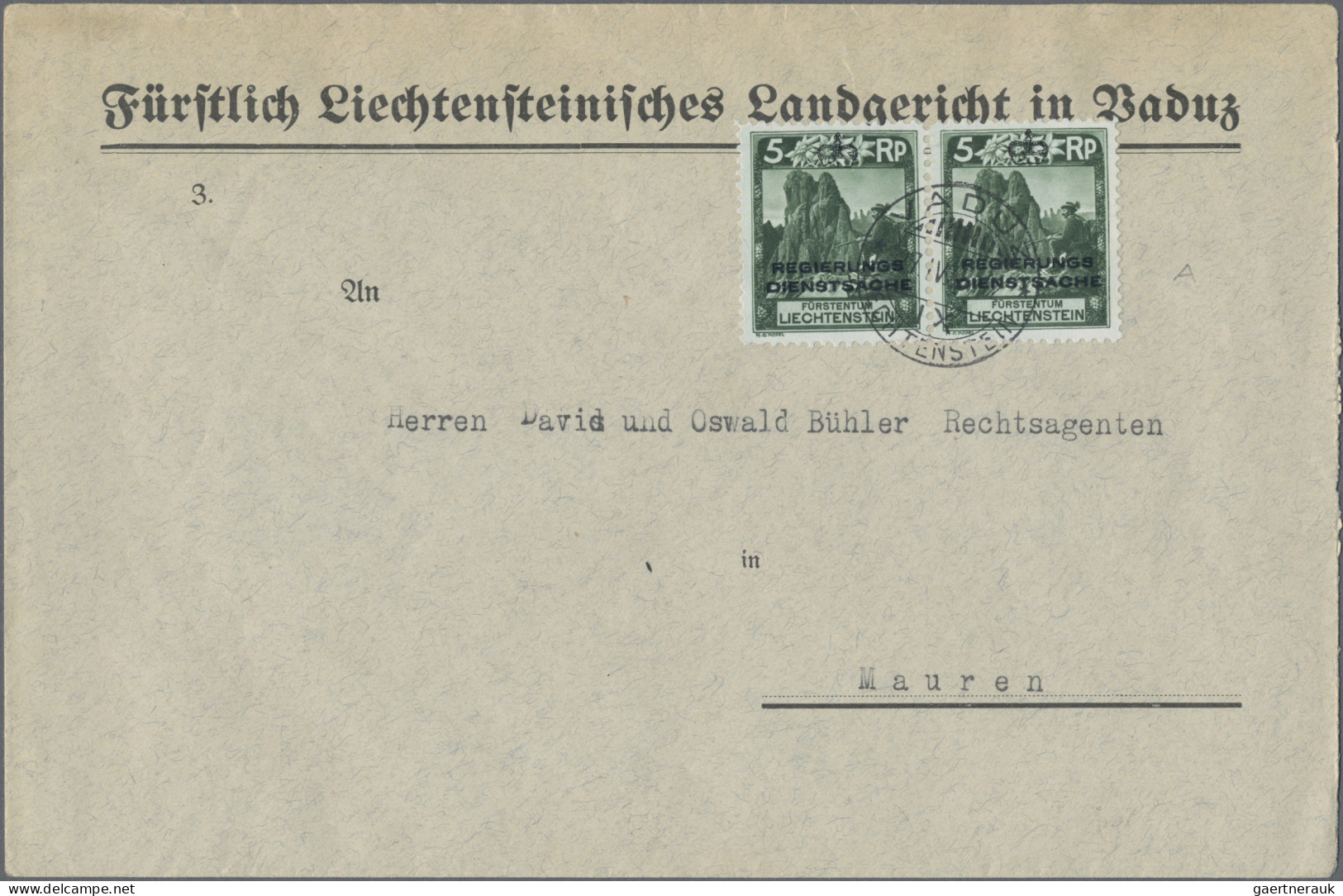 Liechtenstein - Dienstmarken: 1932/34, Dienstmarken 5(2), 10, 20 Und 30 Rp. Alle - Oficial