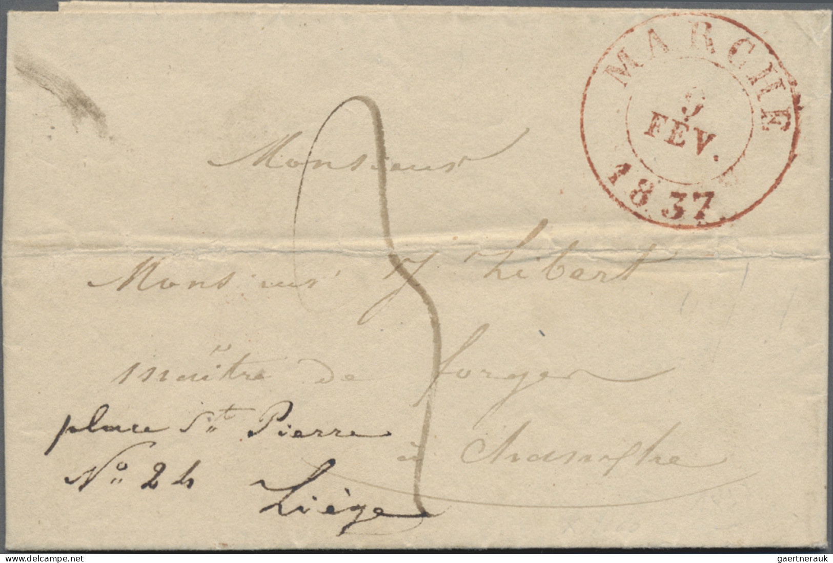 Luxembourg -  Pre Adhesives  / Stampless Covers: 1818/1837, MARCHE, Two Entire L - ...-1852 Vorphilatelie