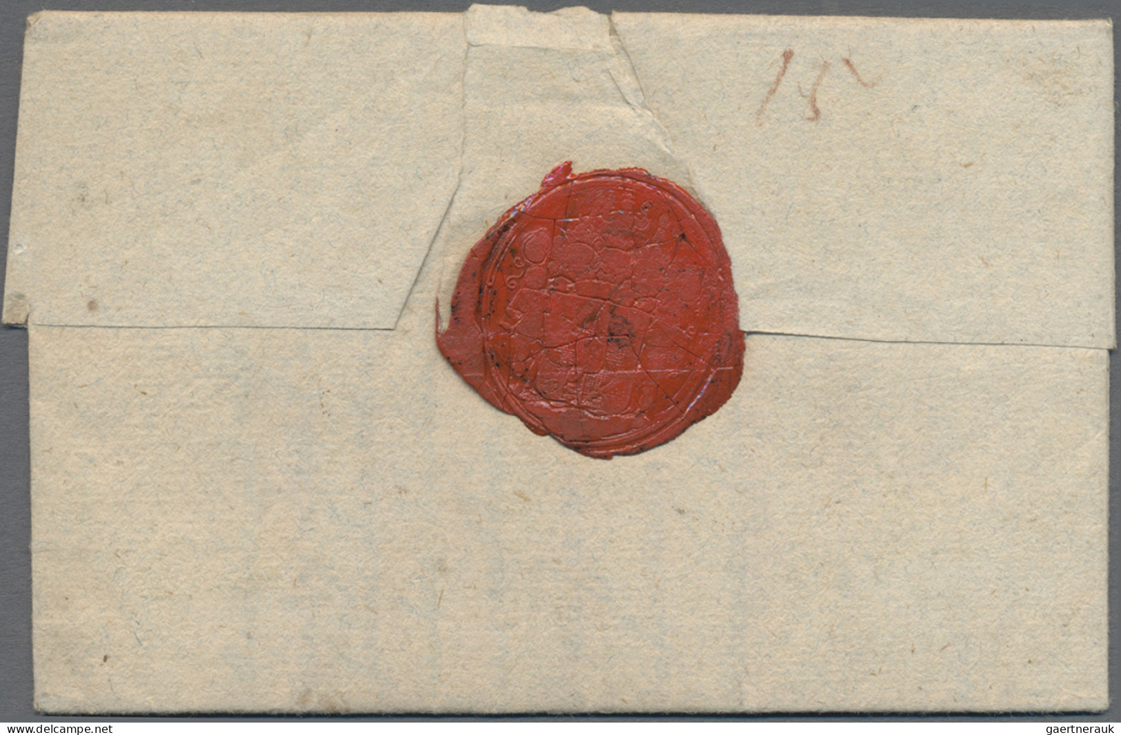 Österreich - Vorphilatelie: 1788, Brief Aus Prag, Roter L 1 Vorderseitig Nach Pe - ...-1850 Prephilately