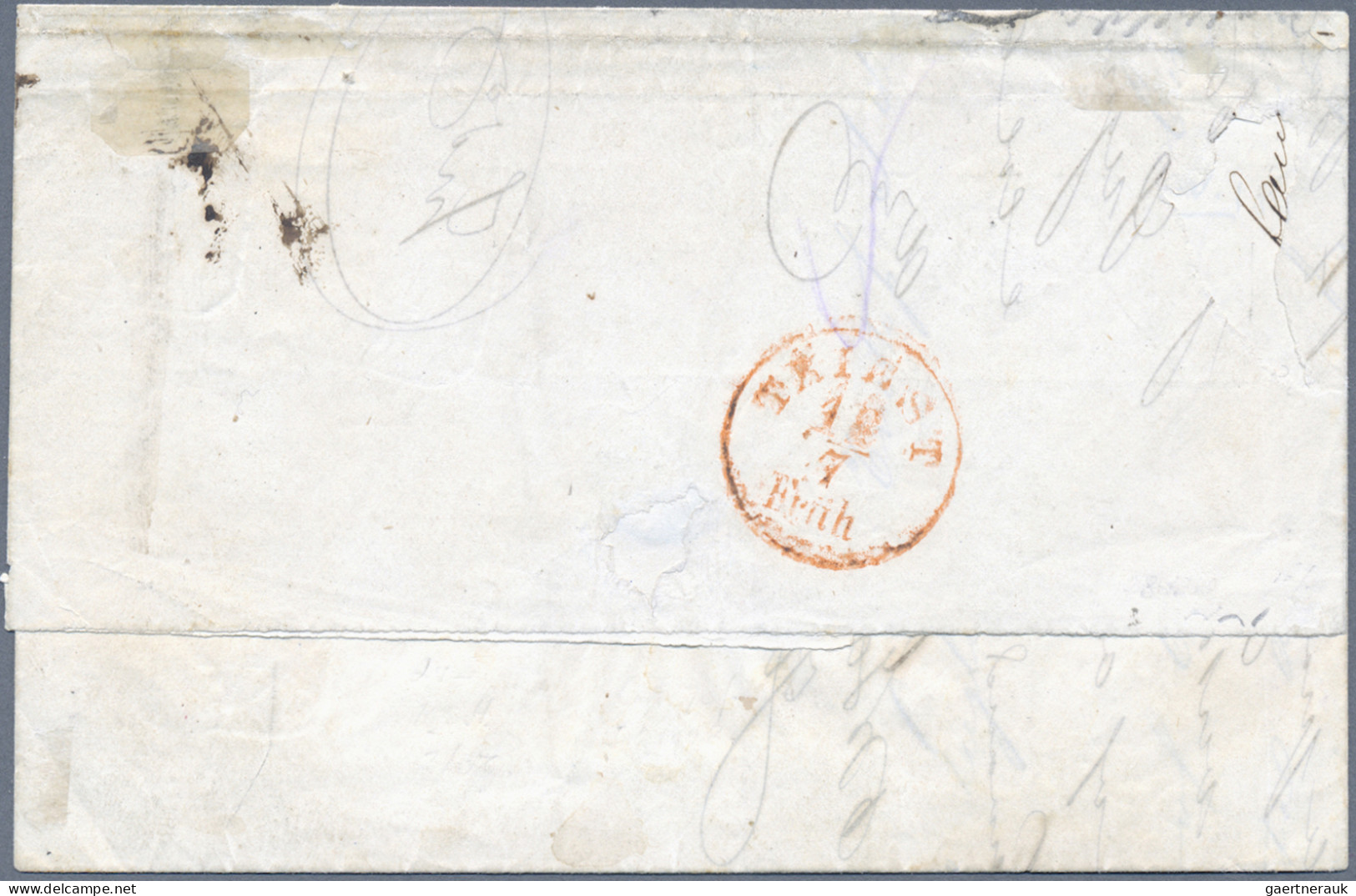 Österreich: 1850, 1 Kr. Gelbocker, Waagerechtes Paar, Doppelseitiger Druck, Alls - Covers & Documents