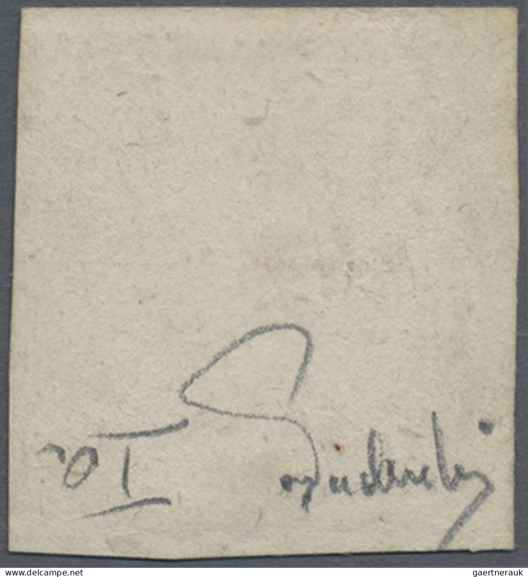 Österreich: 1850, Freimarke 2 Kr Grau Auf Kleinem Briefstück Mit Zartklarem Und - Briefe U. Dokumente