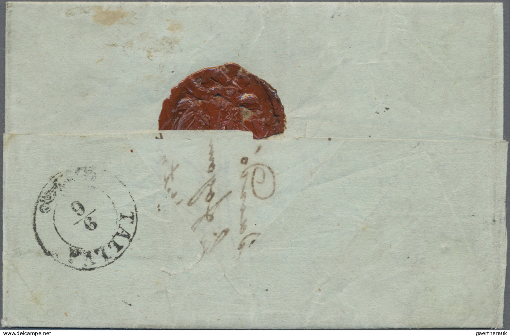 Österreich: 1850, 3-Kreuzer Rot, Handpapier, Type III A, Mit Liniendurchstich 14 - Briefe U. Dokumente
