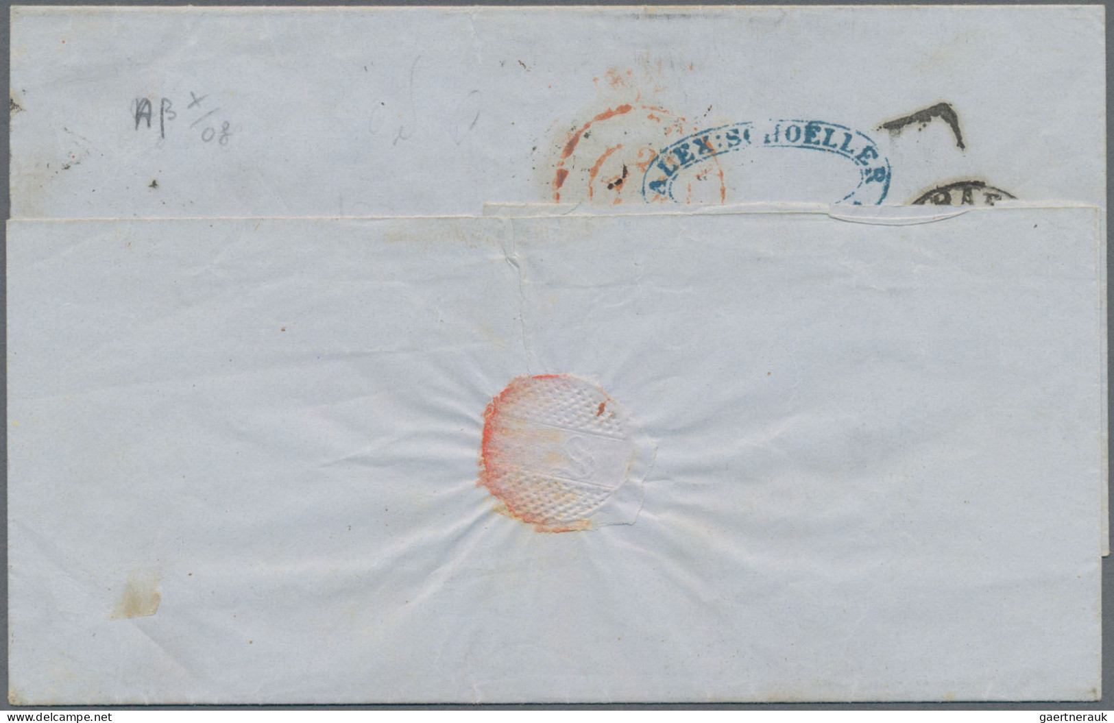 Österreich: 1850, 3 Kr. Bzw. 6 Kr., Je Handpapier, Zusammen Auf Gefalteter Brief - Lettres & Documents