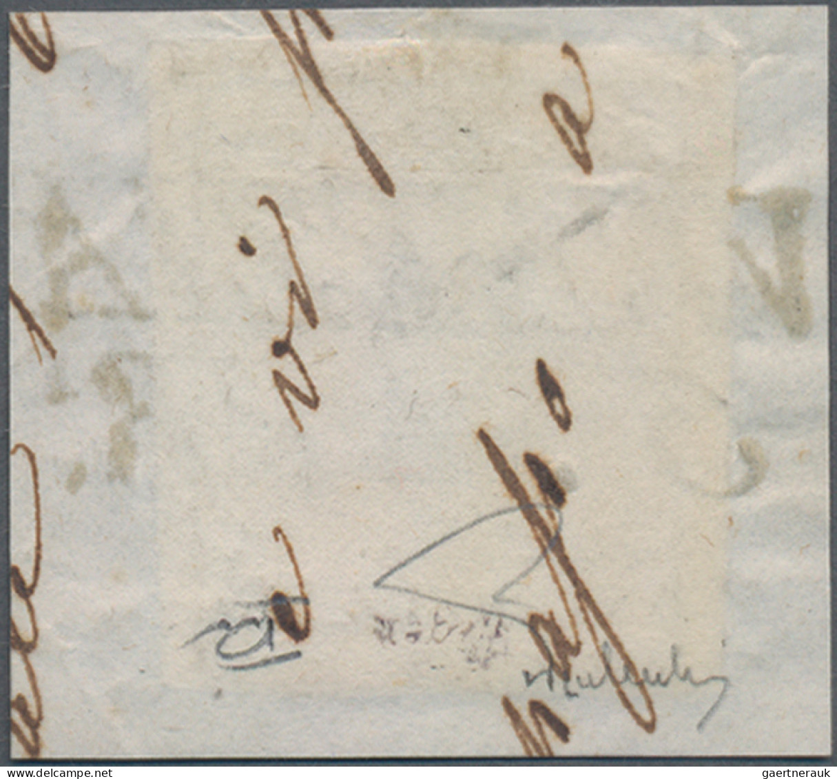 Österreich: 1850, 6 Kreuzer Dunkelbraun, Handpapier, Idealer L2 "VENEZIA 3 APR", - Briefe U. Dokumente