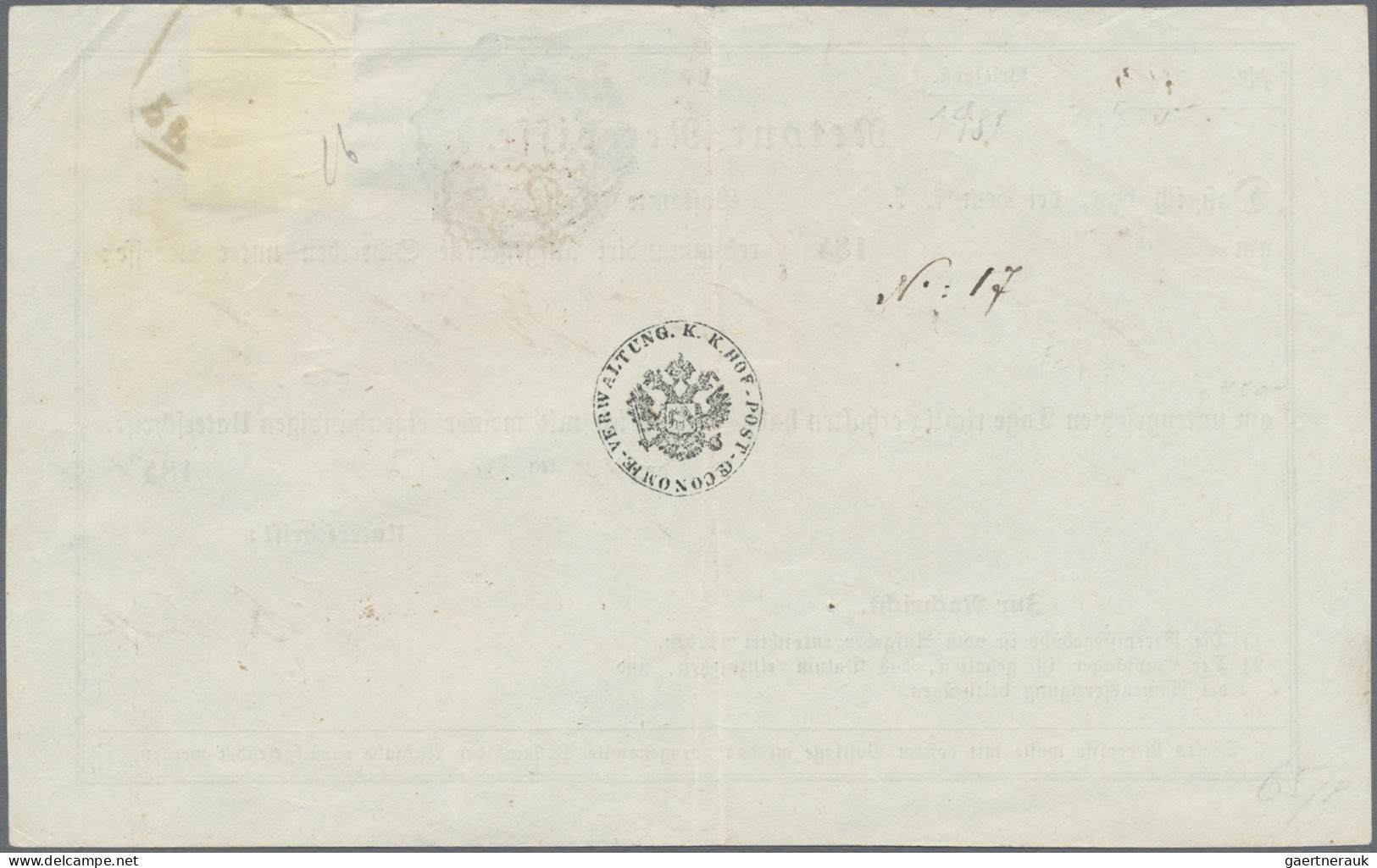 Österreich: 1850, 6 Kr. Braun, Handpapier, Type Ia, Frisch Bzw. Breitrandig Mit - Lettres & Documents