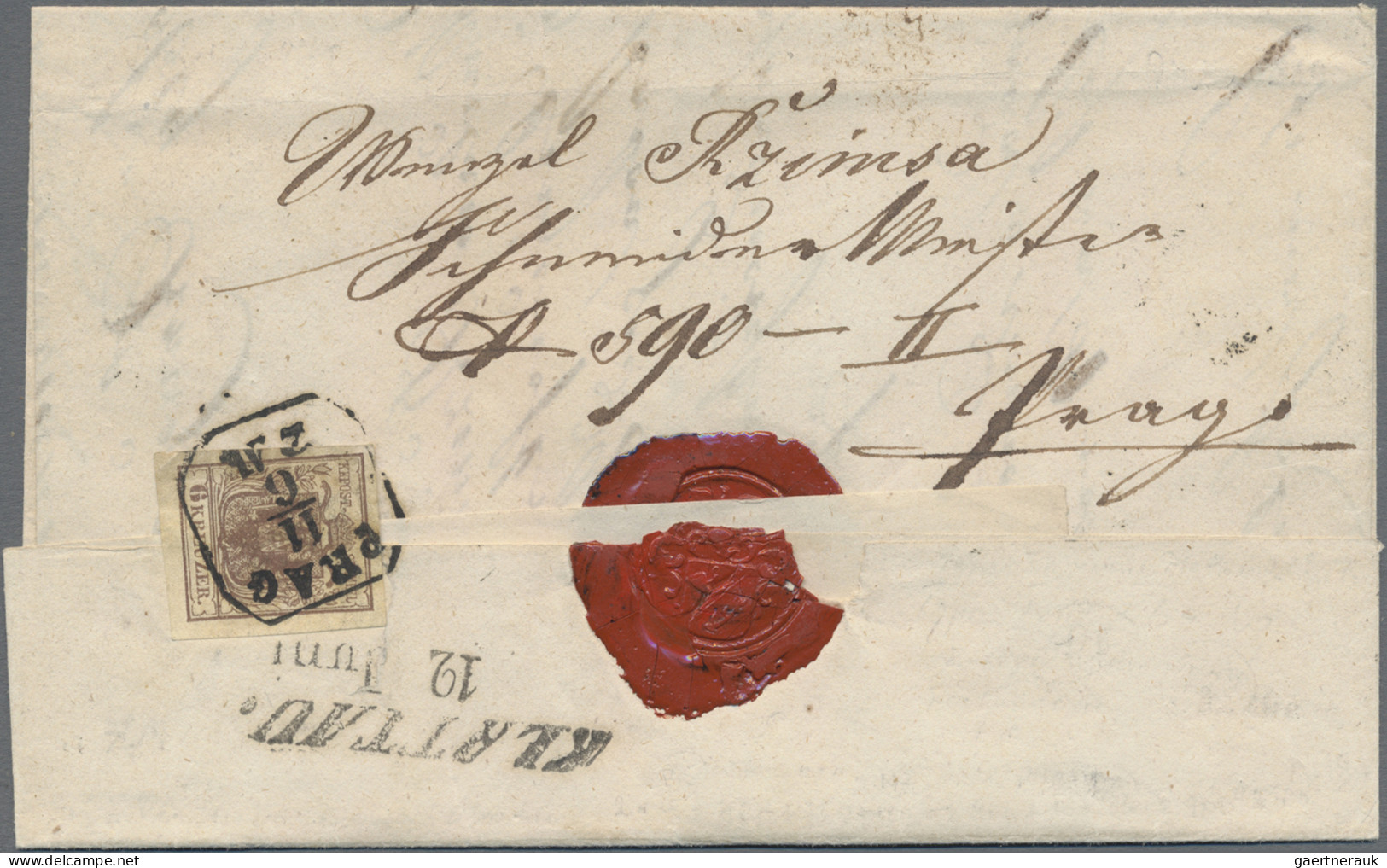 Österreich: 1850, 6 Kr. Braun, Handpapier, Type Ib, Zwei Exemplare In Verschiede - Covers & Documents